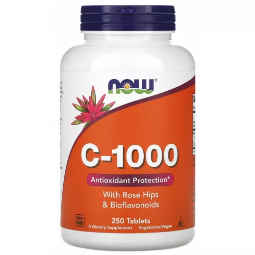 NOW FOODS VITAMIN C-1000 WITH ROSE HIPS & BIOFLAVONOIDS 250 stk