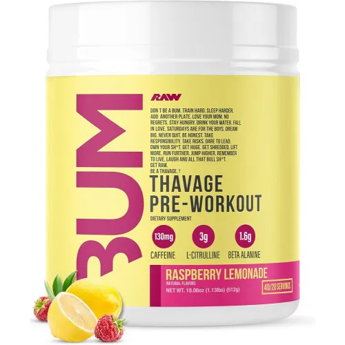 CBUM Thavage Pre-workout Pulver (20 servings), Bäst före 30.07.2026 - Raspberry Lemonade