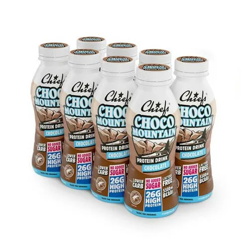 Proteinshakes med 26 g protein (8 x 330 ml) - Choco Mountain, bedst før: 15/02/2026