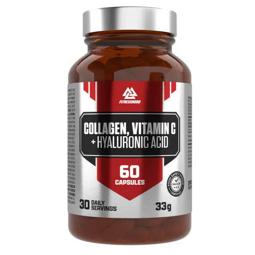 Kollagen, hyaluronsyra och C-vitamin (60 kapslar)