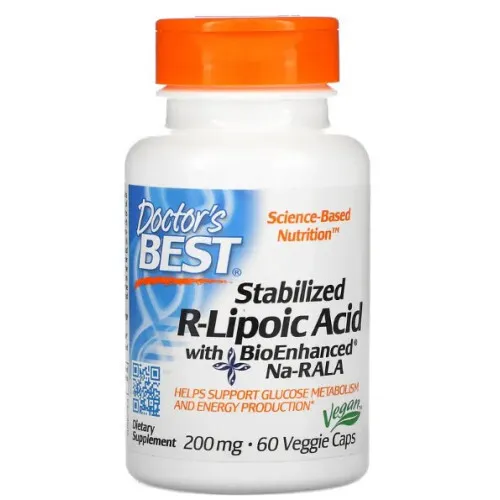 Stabilized R-Lipoic Acid med Na-RALA 200mg, 60 vkapsler