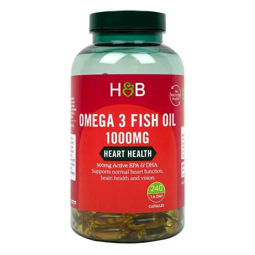 Omega 3 Fish Olie 1000mg, 240 kapsler