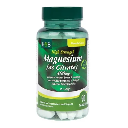 Højt doserede Magnesium (as Citrate) 400mg, 90 tabletter