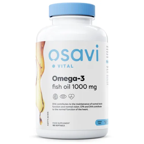 Omega-3 Fish Oil Molecularly Distilled 1000mg 180 softgels