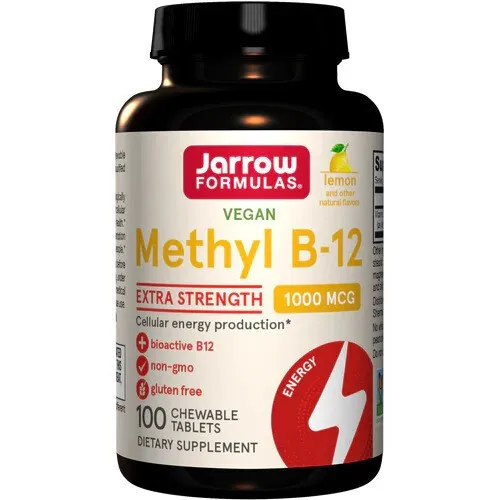 Methyl B-12 1000mcg (Lemon), 100 vegan chewable tabs