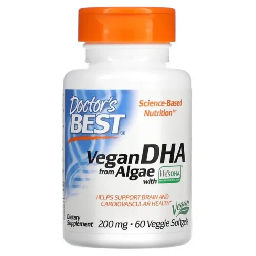 Vegan DHA fra Algae 200mg, 60 veggie softgels