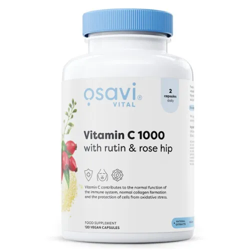 Vitamin C1000 with Rutin & Rose Hip 120 vegan kapsler