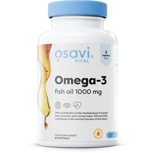 Omega-3 Fish Oil Molecularly Distilled 1000mg 60 softgels
