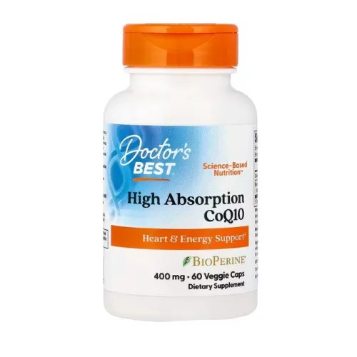 Højt optageligt CoQ10 med BioPerine 400mg, 60 vkapsler