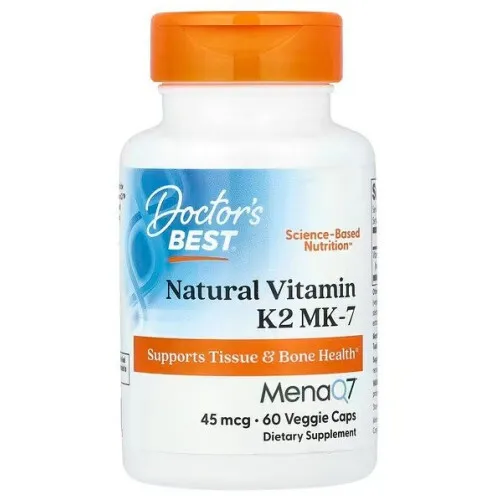 Natural Vitamin K2 MK7 med MenaQ7 45mcg, 60 vkapsler