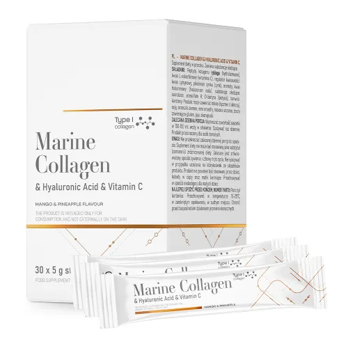 Marint kollagen + hyaluronsyra + vitamin C-pulver (30 x 5 g)