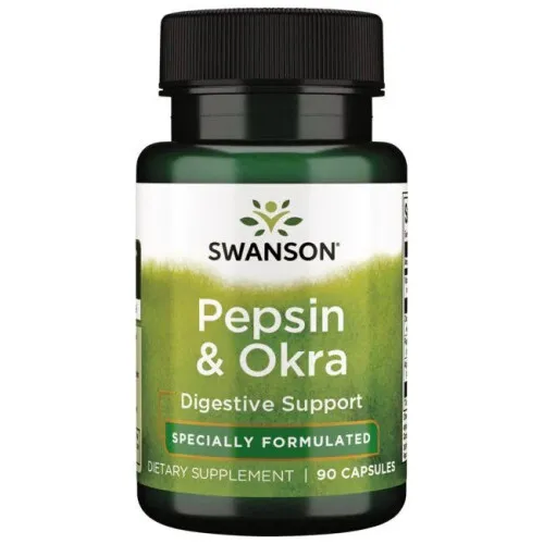 Swanson Pepsin & Okra, 90 kapslar