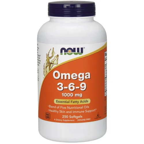 Now Foods Omega 3-6-9 1000 mg, 250 kapslar