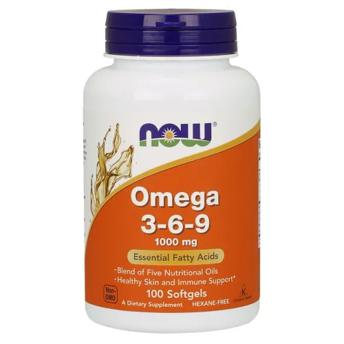 Now Foods Omega 3-6-9, 1000 mg, 100 kapslar