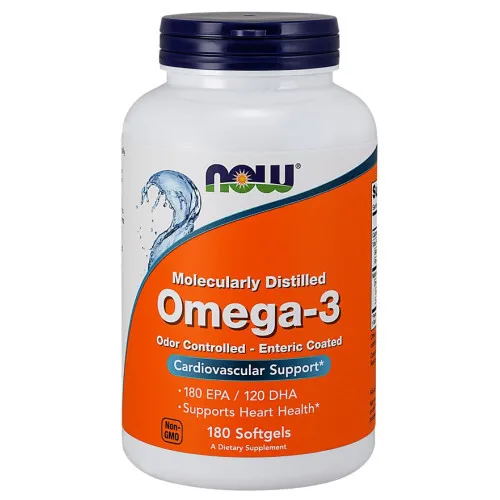 Now Foods Omega-3 Enterisk Belagd, 180 kapslar