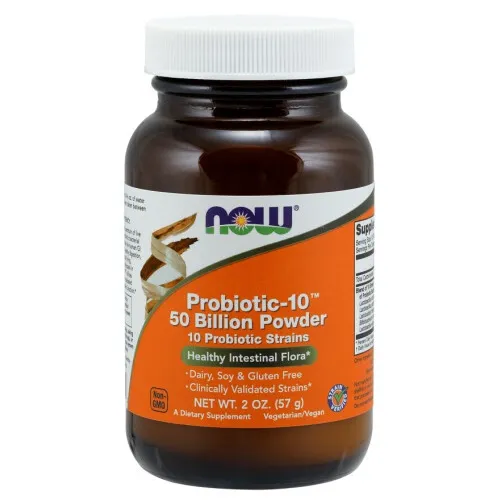 Now Foods Probiotic-10 50 Billion pulver, 57 gram