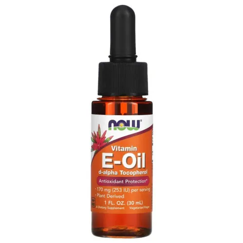 Now Foods Vitamin E-Olja, 30 ml