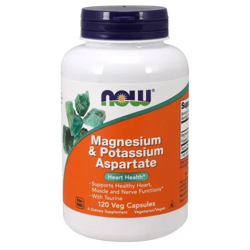 Now Foods Magnesium och Kalium Aspartat med Taurin, 120 kapslar