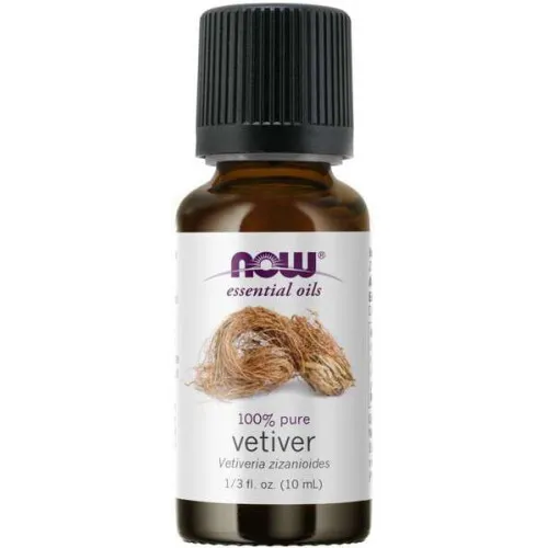 Now Foods Eterisk Olja, Vetiver Olja, 10 ml