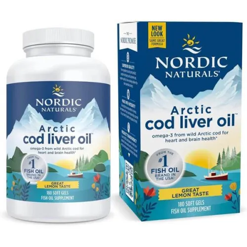 Nordic Naturals Arktisk Torskleverolja, 750 mg, 180 kapslar