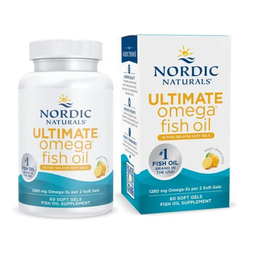 Nordic Naturals Ultimate Omega i Fiskgelatin, 1280 mg, Lemon, 60 kapslar