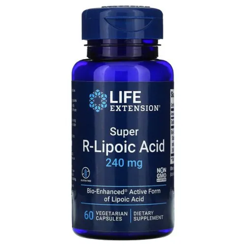 Life Extension Super R-Lipoinsyra, 240 mg, 60 kapslar