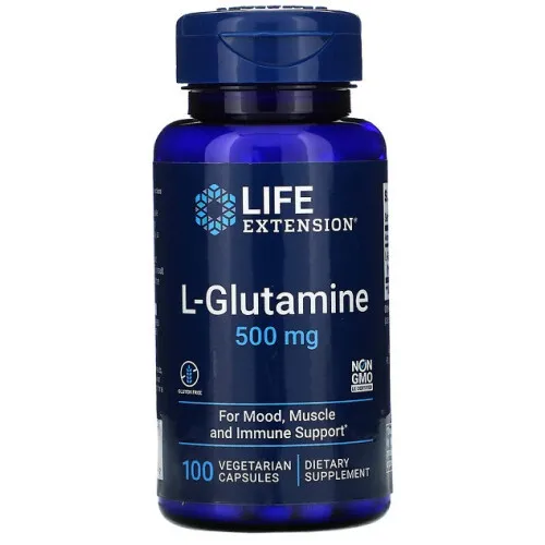 Life Extension L-Glutamin, 500 mg, 100 kapslar