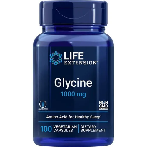 Life Extension Glycin, 1000 mg, 100 kapslar