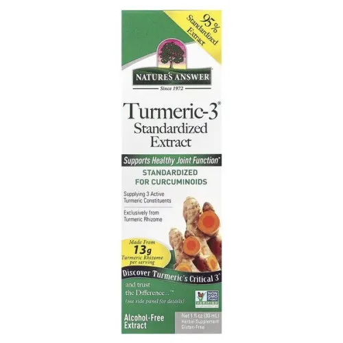 Nature's Answer Turmeric-3 Standardiserat Extrakt, 30 ml