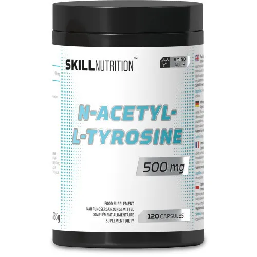 Skill Nutrition N-Acetyl-L-Tyrosin, 500 mg, 120 vegankapslar