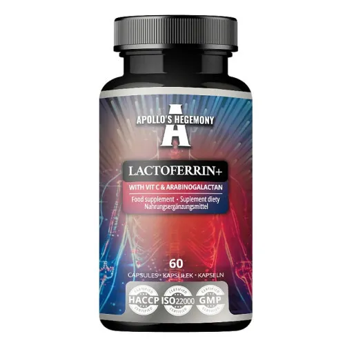 Apollo's Hegemony Lactoferrin+ med Vit C & Arabinogalactan, 60 kapslar