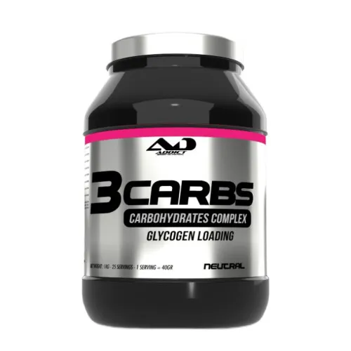 Addict Sport Nutrition 3Carbs Glykogeninlagring, Neutral, 1000 gram
