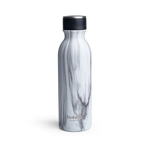 Smartshake Bohtal Isolerad Flask, Vit Marmor, 600 ml