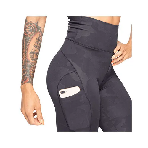 Better Bodies High Waist Leggings, Black Camo