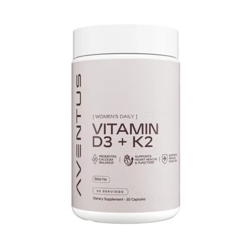 Aventus Supplements Vitamin D3 + K2, 30 kapslar