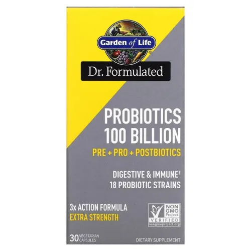 Garden of Life Dr. Formulated Probiotika 100 Billion, 30 kapslar
