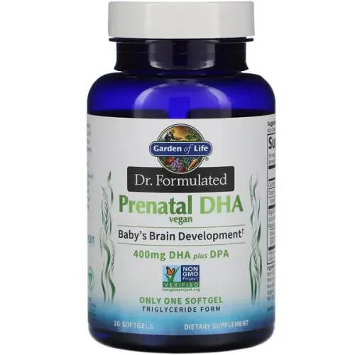 Garden of Life Dr. Formulated Vegan Prenatal DHA, 30 kapslar