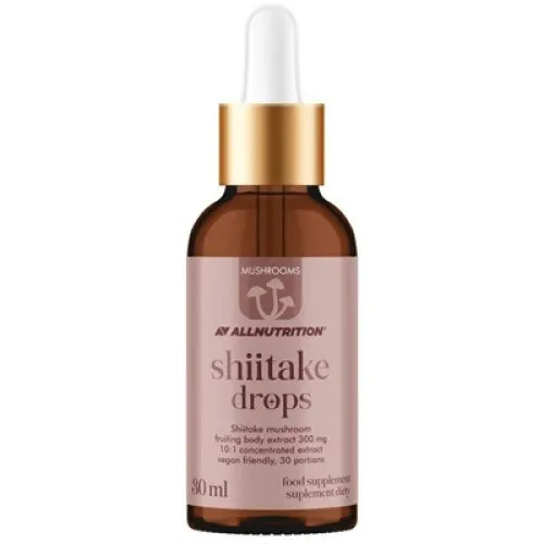 Allnutrition Svamp Shiitake droppar, 300 mg, 30 ml