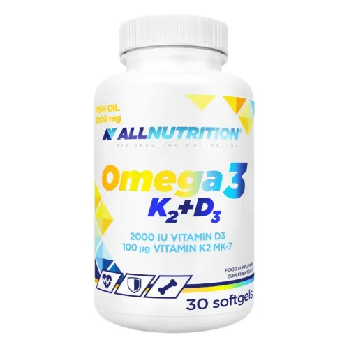 Allnutrition Omega 3, K2+D3, 30 kapslar