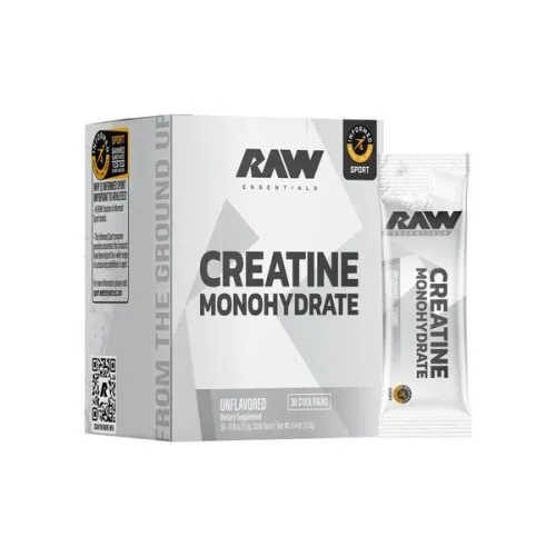 Raw Nutrition Kreatin Monohydrat Stick Packs, Utan smak, 30 x 5 g