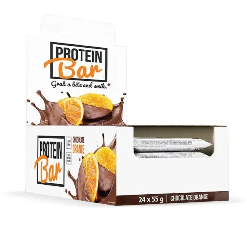 Proteinbar, bedst før: 24/01/2026  (24 x 55 g) - Orange