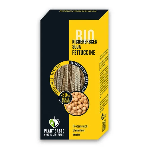 Øko Soja/kikærte Fettucine med 43% Protein (250 g) 